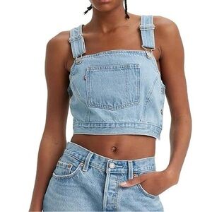 Country Seat Blue Denim Crop Top